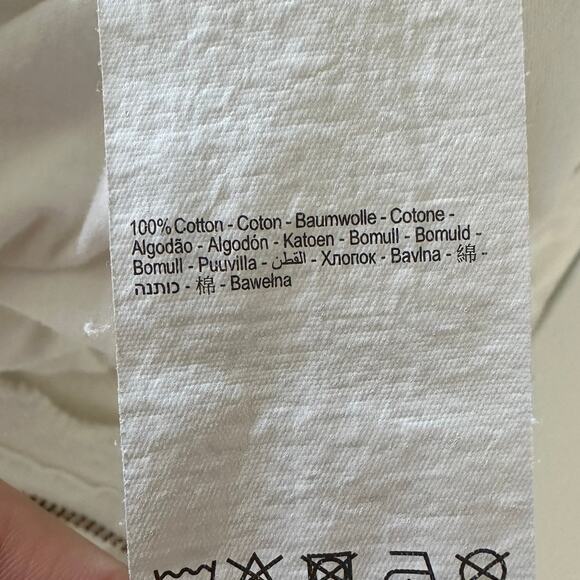 Abrand Men's jeans size 32x25.5 white chopped straight frayed hem stiff denim - Picture 9 of 10